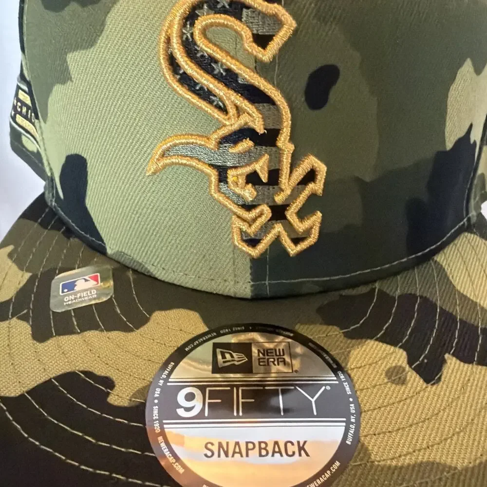 Chicago White Sox MLB NE 2022 Armed Forces Day On-Field Snapback Hat-Camo